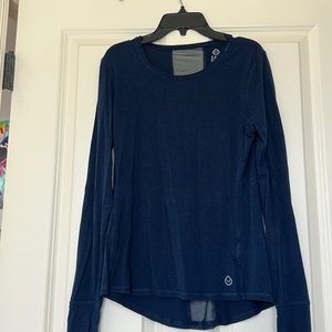 Navy Tasc Performance long sleeve with sheer detail on back